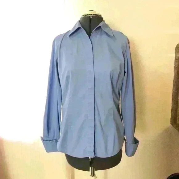 VTG Moda International for Victoria Secret French Blue button down Women M - Picture 1 of 10